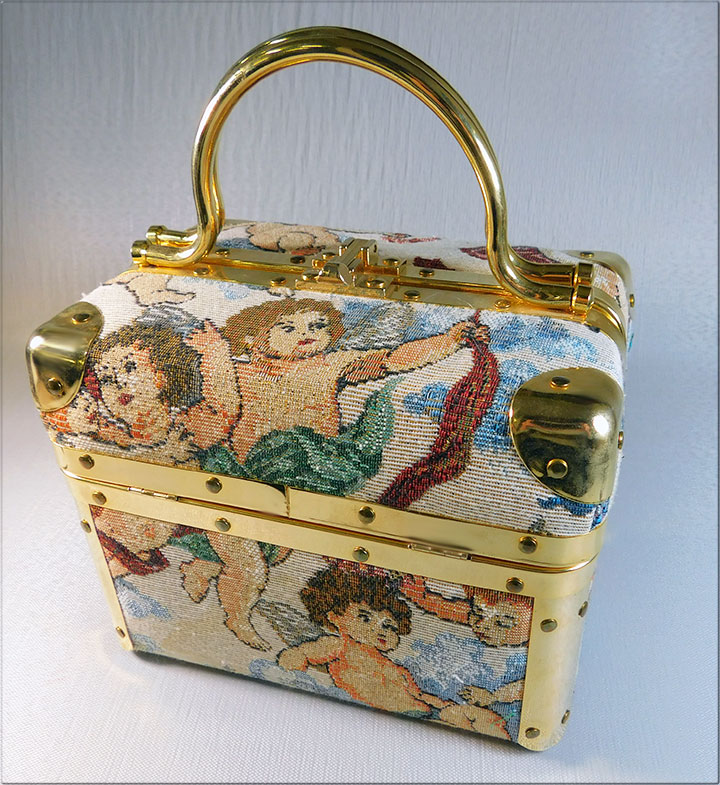 VINTAGE DELILL Box Purse// 1950/60's Glamour Girl Train Case// Retro Handbag  Made in Italy// Mid Century Makeup Case - Etsy